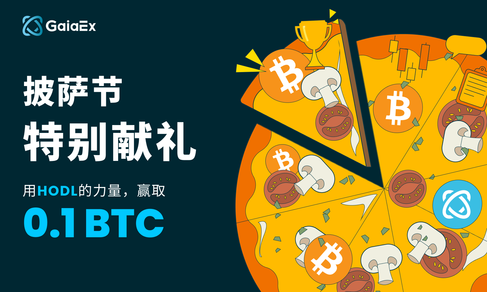 披萨节遇上BTC新高｜GaiaEx与你一同纪念比特币的第一口