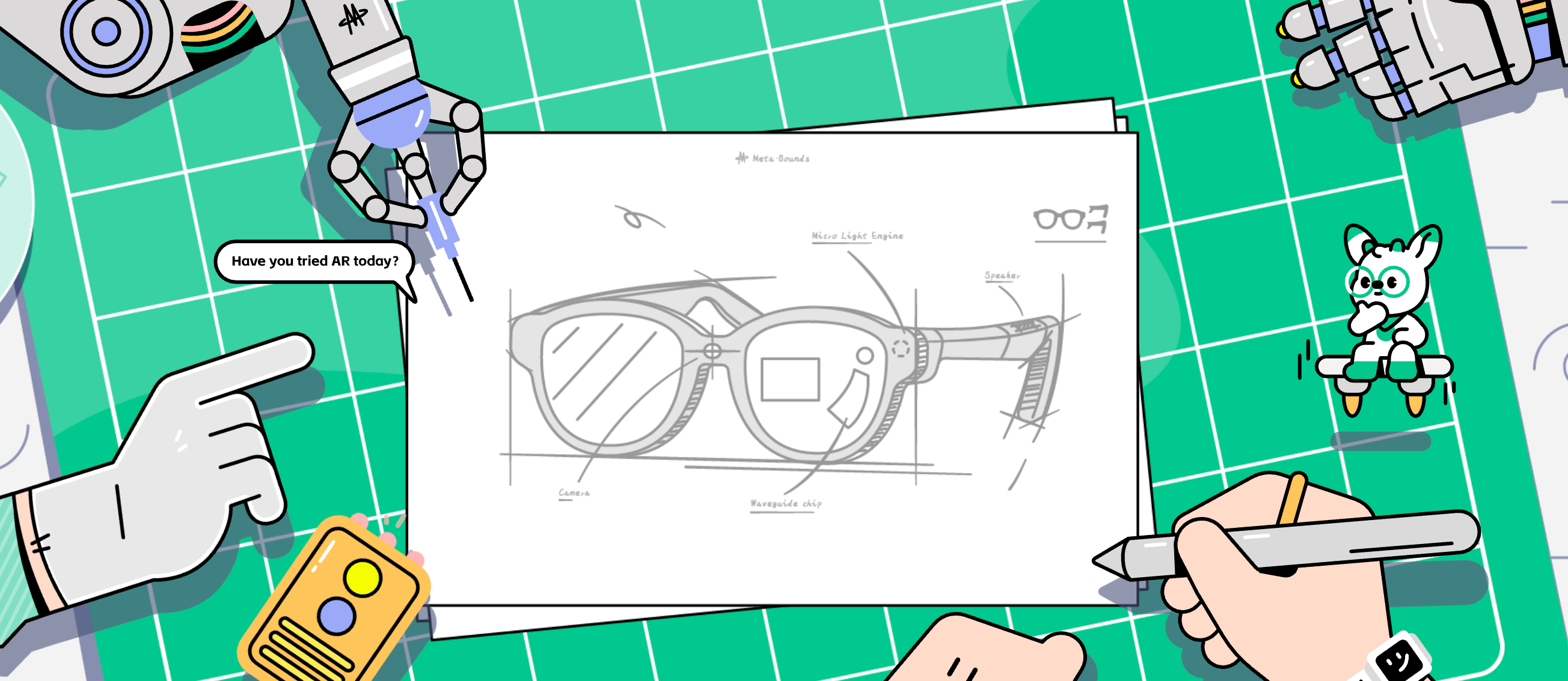 Wearable Devices与Meta-Bounds合作研发的AR眼镜神经交互技术将亮相AWE 2026