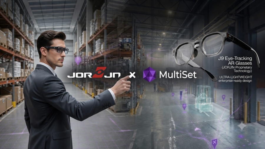 Jorjin与MultiSet AI达成战略合作，为轻量化AR眼镜打造企业级空间计算方案