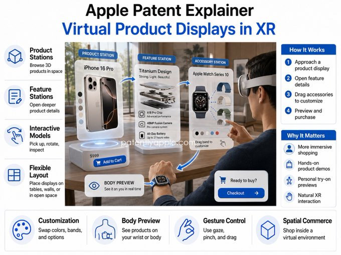 苹果空间零售新专利曝光：用户可佩戴AR眼镜、Vision Pro等设备虚拟购物