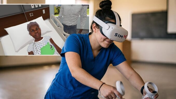 SimX VR医疗培训平台新增两套护理课程，支持自主模拟练习