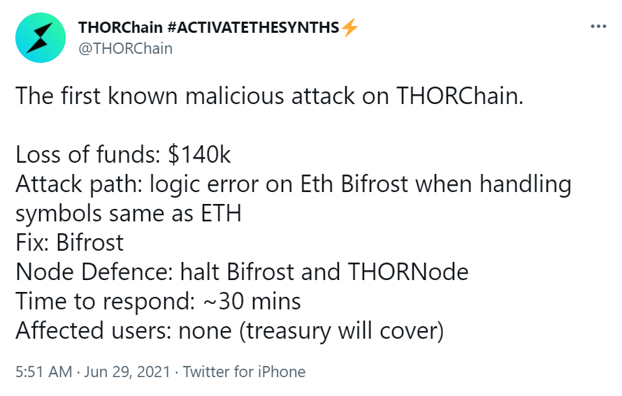 THORChain跨链系统“虚假充值”漏洞技术拆解